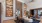 lounge area with modern decor and ample seating