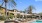 pool with tropical landscaping